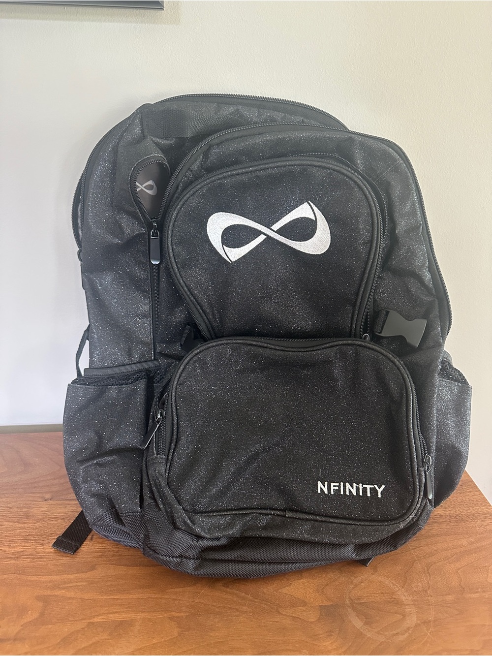NFINITY Black Sparkle Logo Backpack